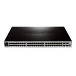 D-Link xStack 48port 10/100/1000 L2+ Stack PoE Switch+4x10GE SFP+